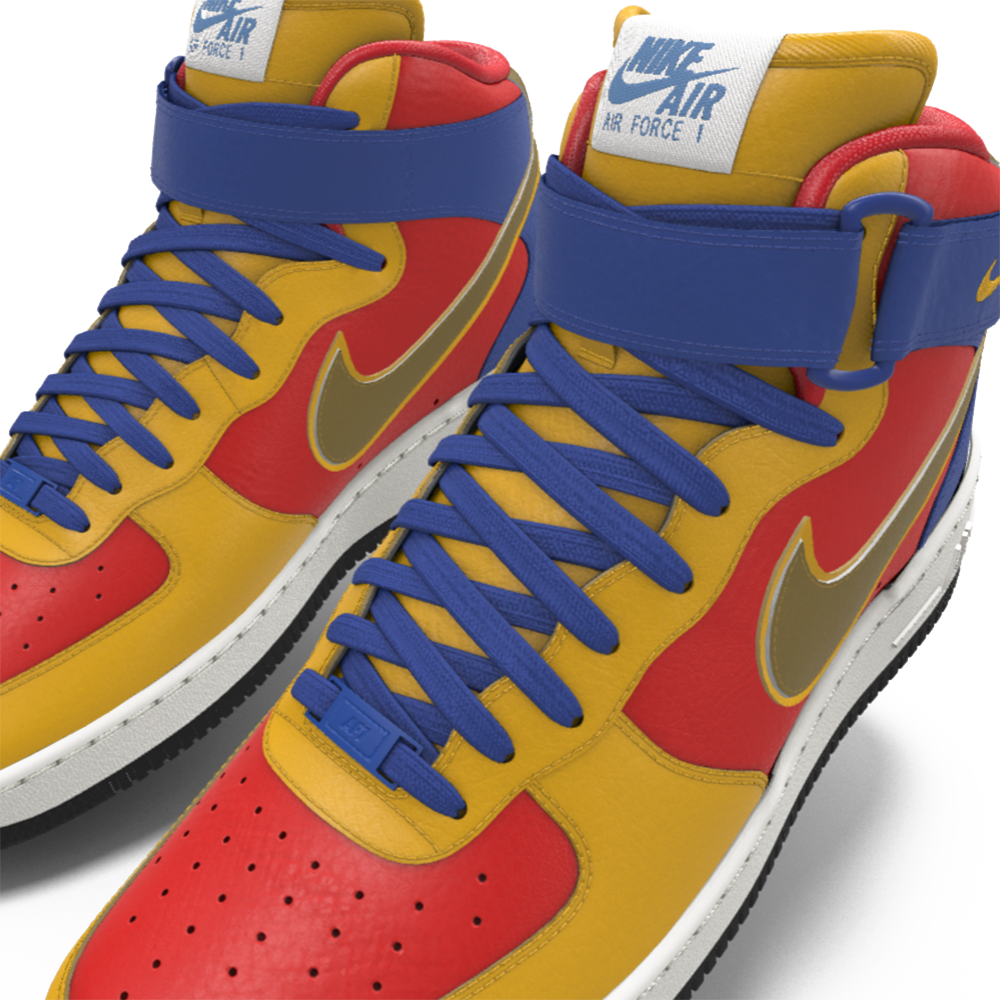 $215 NIB NEW Mens NIKE Air Force 1 Mid Custom Premium Leather Basketball Shoes