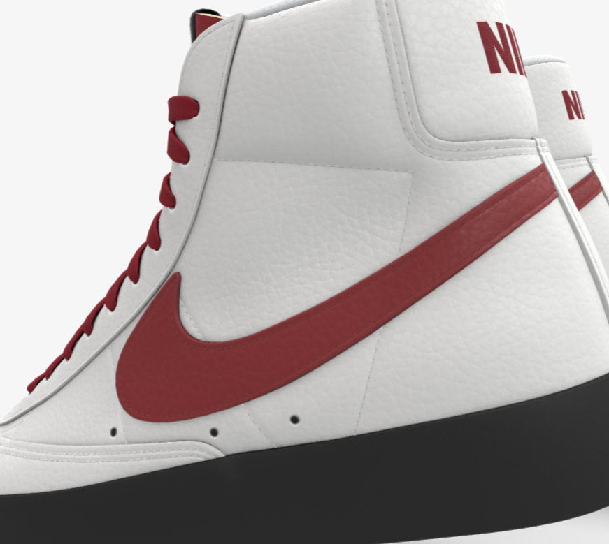 $195 NIB NEW Mens NIKE Blazer Mid 77 Custom White Premium Leather Sneakers Shoes