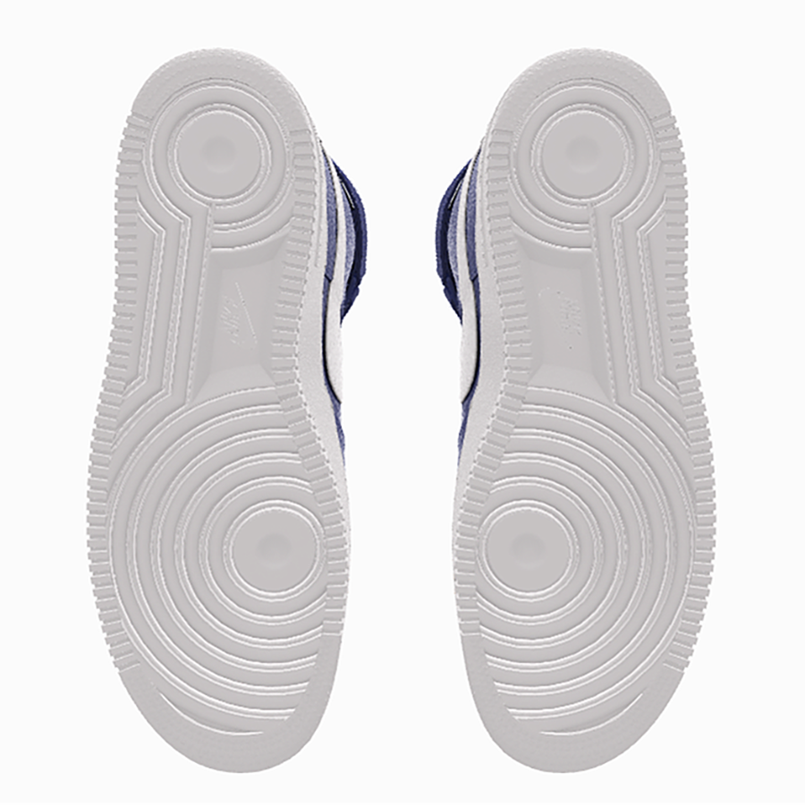 $250 NIB NEW Mens Nike Air Force 1 Royal Blue Leather Custom High Top BB Shoes