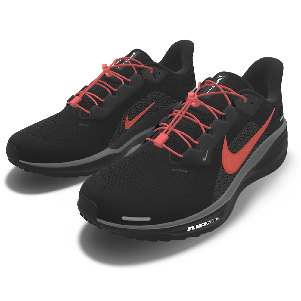 $215 NEW Mens NIKE Air Zoom Pegasus 41 Custom Black Orange Athletic Shoes