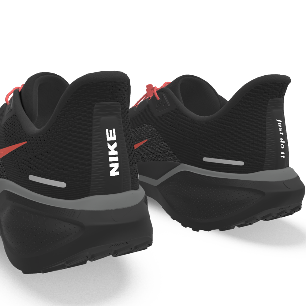 $215 NEW Mens NIKE Air Zoom Pegasus 41 Custom Black Orange Athletic Shoes