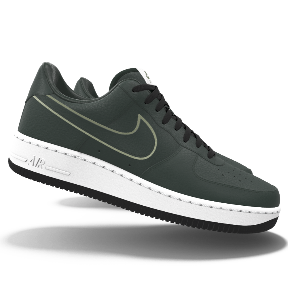 $195 NIB NEW Mens Nike Air Force 1 Low Pro Green Custom Leather Athletic Shoes