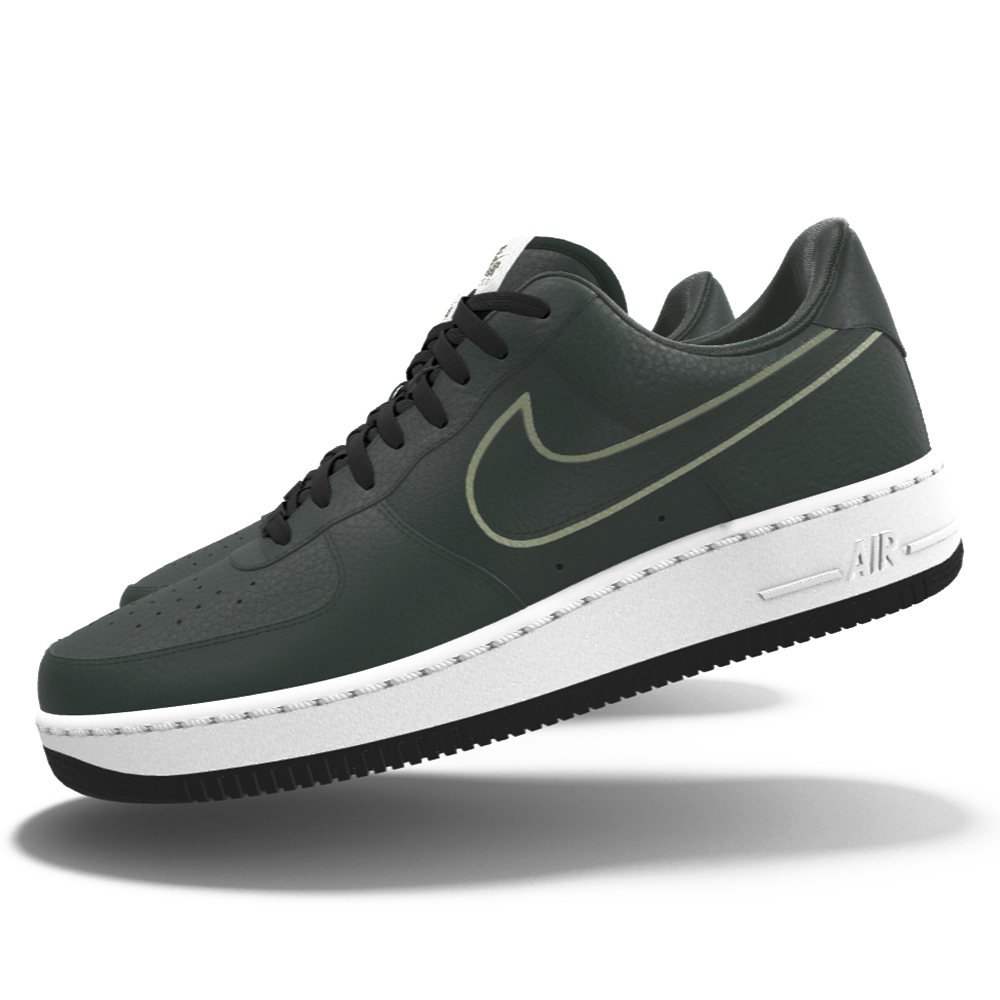 $195 NIB NEW Mens Nike Air Force 1 Low Pro Green Custom Leather Athletic Shoes