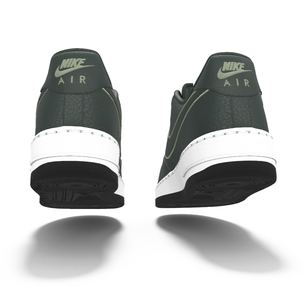 $195 NIB NEW Mens Nike Air Force 1 Low Pro Green Custom Leather Athletic Shoes