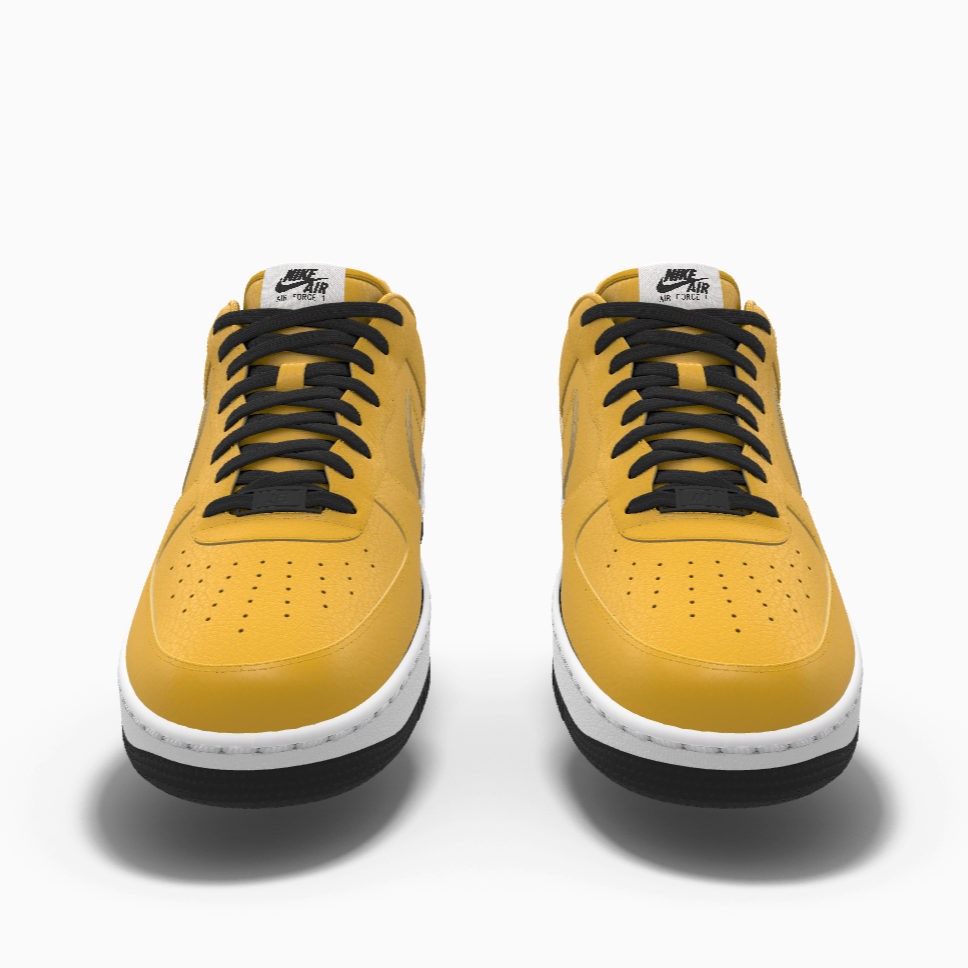 $195 NIB NEW Mens Nike Air Force 1 Low Gold Leather Custom Athletic Shoes