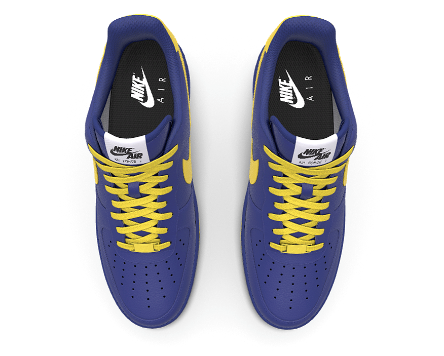 Nike air force 1 sales low navy yellow sail