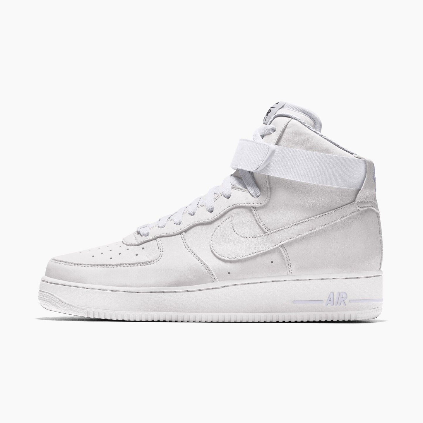 $250 NIB NEW Mens Nike Air Force 1 Premium White Leather Custom High Top Shoes