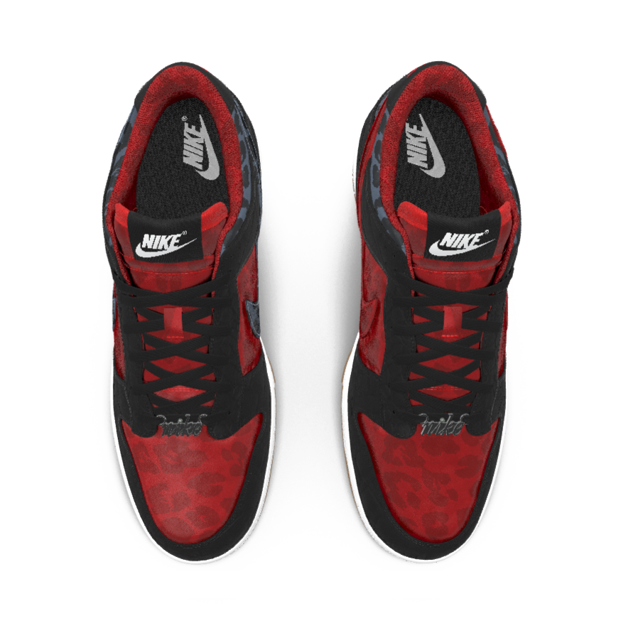 $215 NIB NEW Mens NIKE Dunk Low Unlocked Cheetah & Croc Custom Suede Shoes