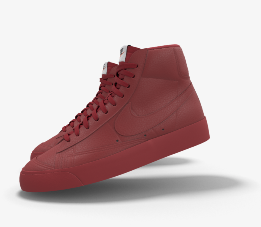 $195 NIB NEW Mens NIKE Blazer Mid 77 Custom Varsity Red Premium Leather Shoes