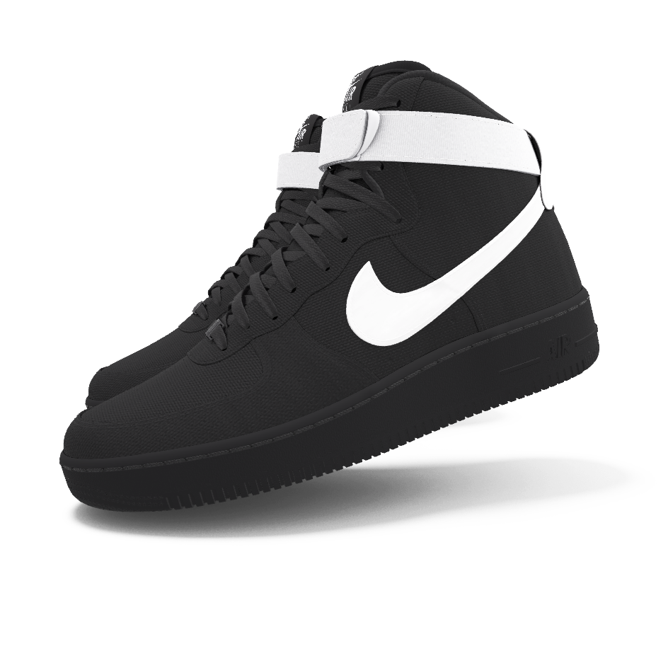 $250 NIB NEW Mens Nike Air Force 1 Black BLK White Canvas Custom Vandal BB Shoes