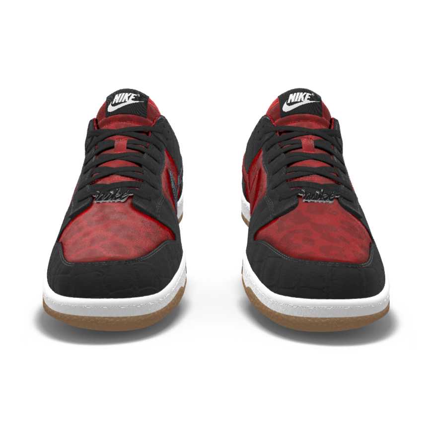 $215 NIB NEW Mens NIKE Dunk Low Unlocked Cheetah & Croc Custom Suede Shoes