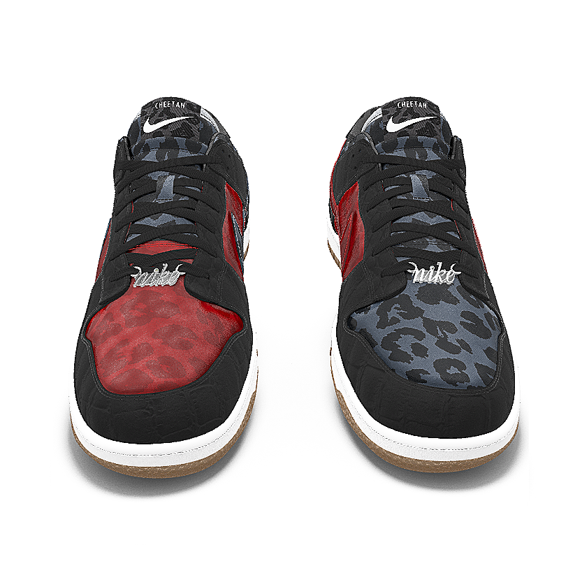 $215 NIB NEW Mens NIKE Dunk Low Unlocked Cheetah & Croc Suede Basketball Shoes