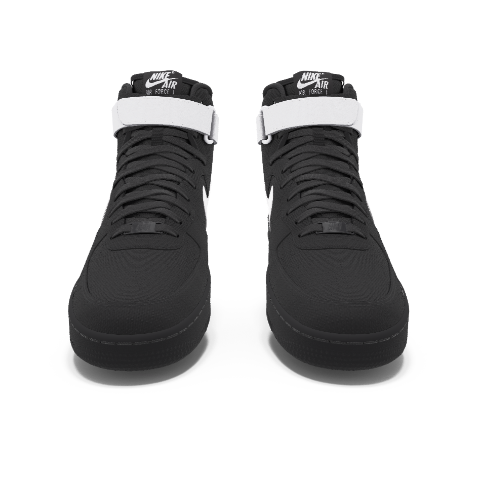 $250 NIB NEW Mens Nike Air Force 1 Black BLK White Canvas Custom Vandal BB Shoes