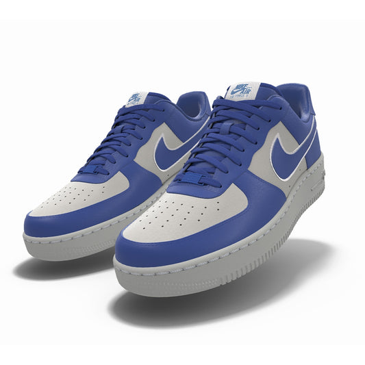 $195 NIB NEW Mens Nike Air Force 1 Low Blue Photon Dust Custom Leather Shoes