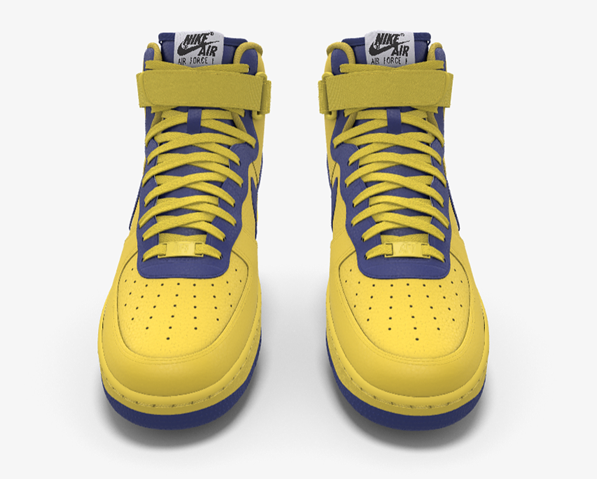 $250 NIB NEW Mens Nike Air Force 1 Tour Yellow Leather Custom High Top BB Shoes