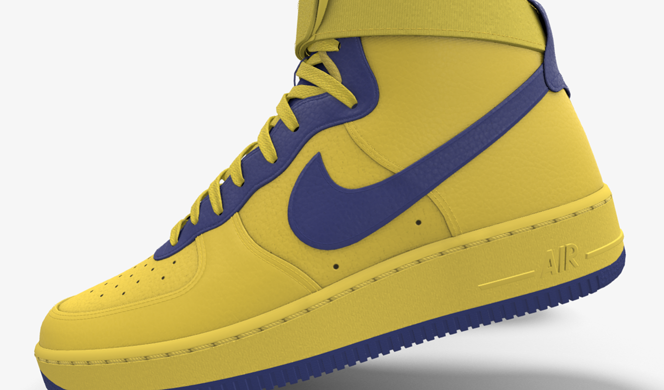 $250 NIB NEW Mens Nike Air Force 1 Tour Yellow Leather Custom High Top BB Shoes