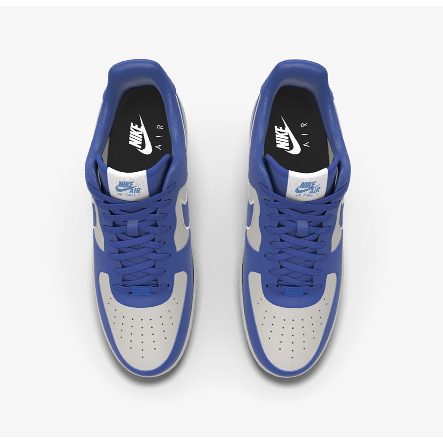 $195 NIB NEW Mens Nike Air Force 1 Low Blue Photon Dust Custom Leather Shoes