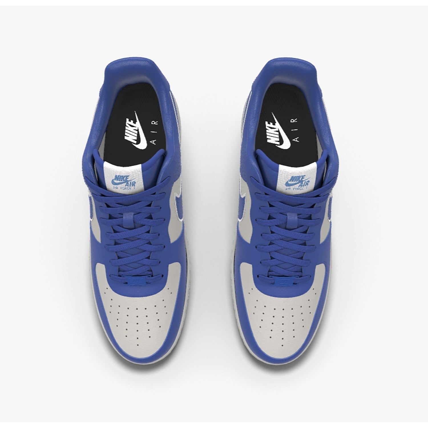 $195 NIB NEW Mens Nike Air Force 1 Low Blue Photon Dust Custom Leather Shoes