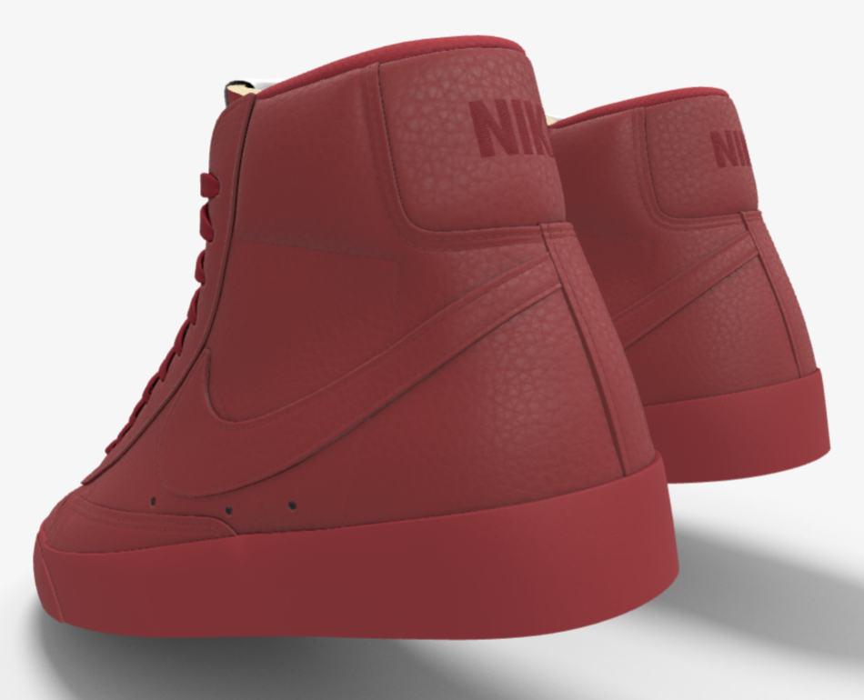 $195 NIB NEW Mens NIKE Blazer Mid 77 Custom Varsity Red Premium Leather Shoes