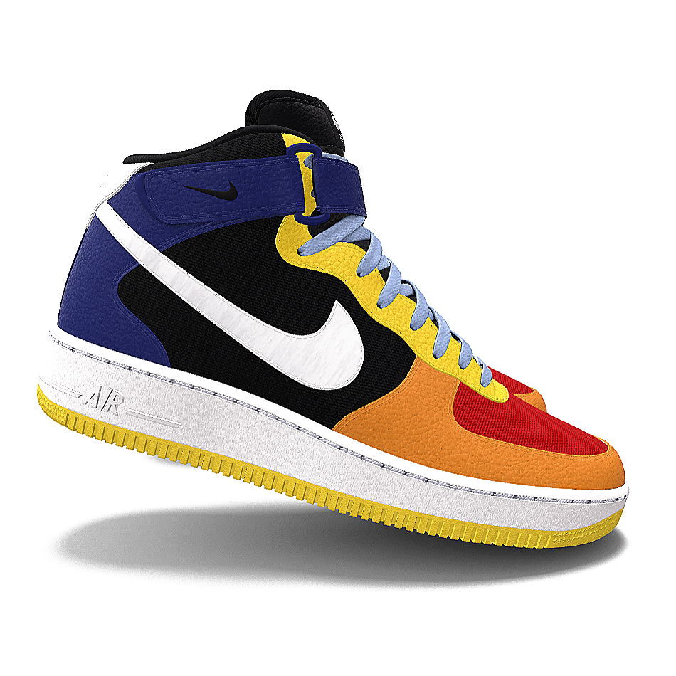 $215 NIB NEW Mens NIKE Air Force 1 Mid Custom Mixed Retro Basketball Shoes