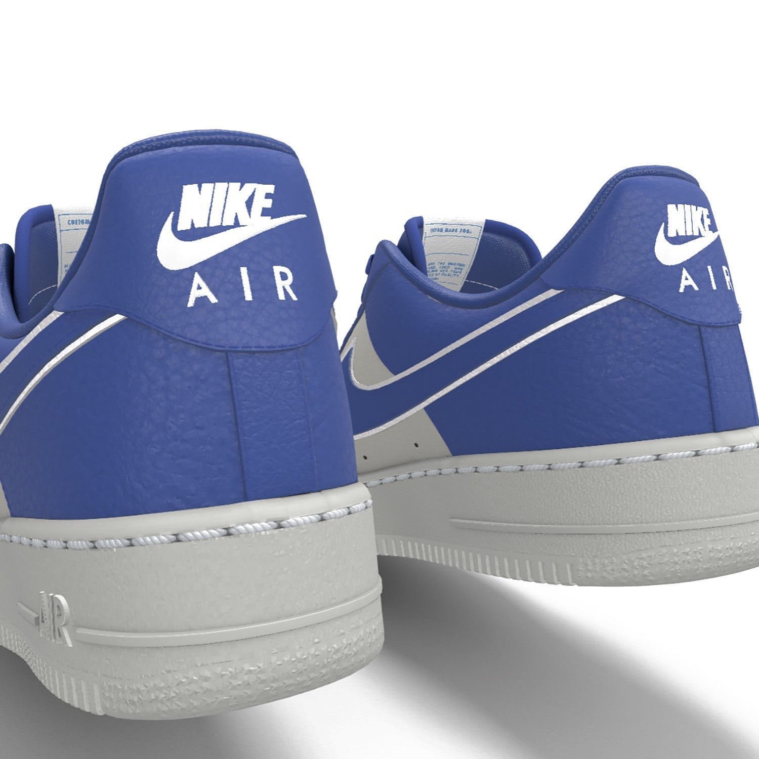 $195 NIB NEW Mens Nike Air Force 1 Low Blue Photon Dust Custom Leather Shoes