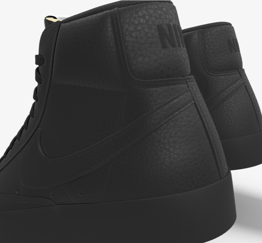 195 NIB NEW Mens NIKE Blazer Mid 77 Custom Triple Black Premium