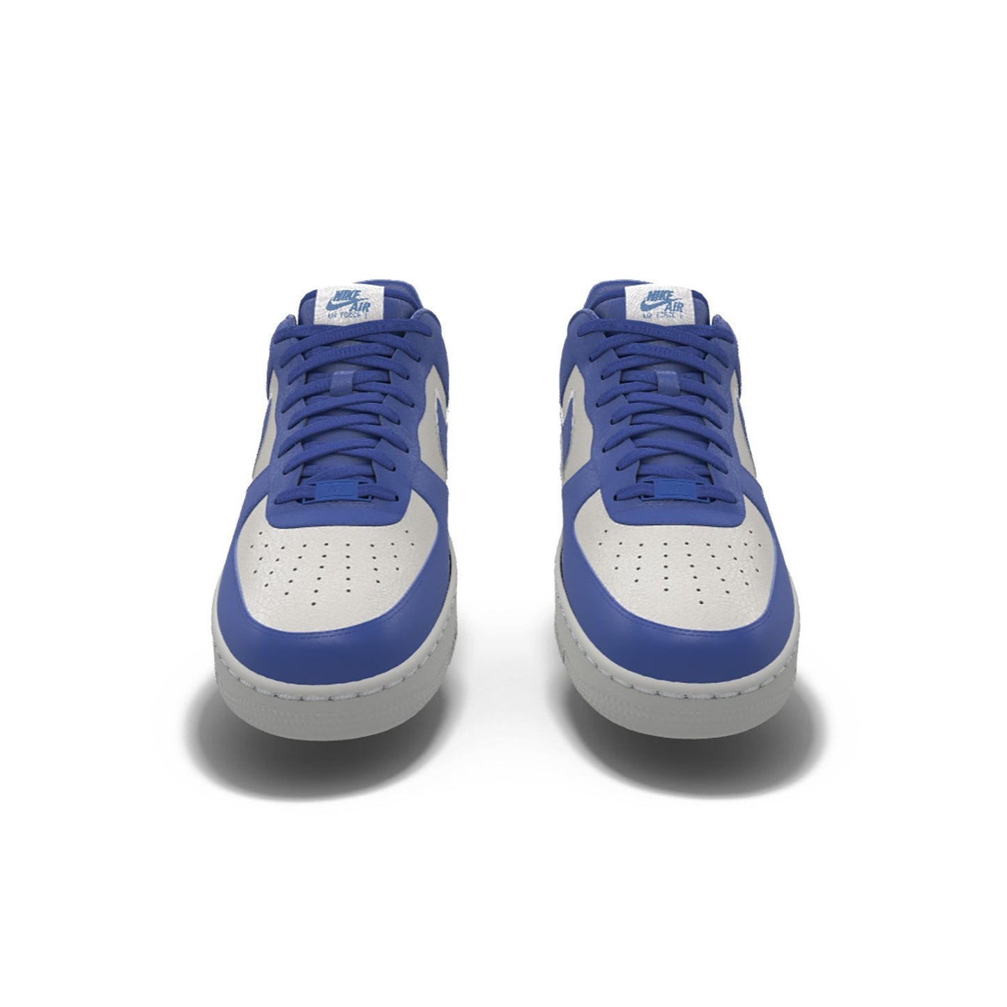 $195 NIB NEW Mens Nike Air Force 1 Low Blue Photon Dust Custom Leather Shoes