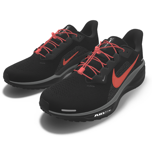 $215 NEW Mens NIKE Air Zoom Pegasus 41 Custom Black Orange Athletic Shoes