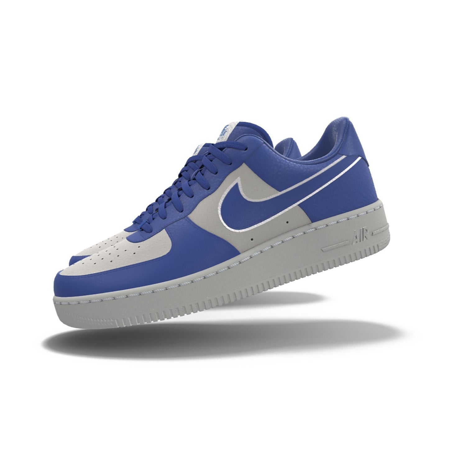 $195 NIB NEW Mens Nike Air Force 1 Low Blue Photon Dust Custom Leather Shoes