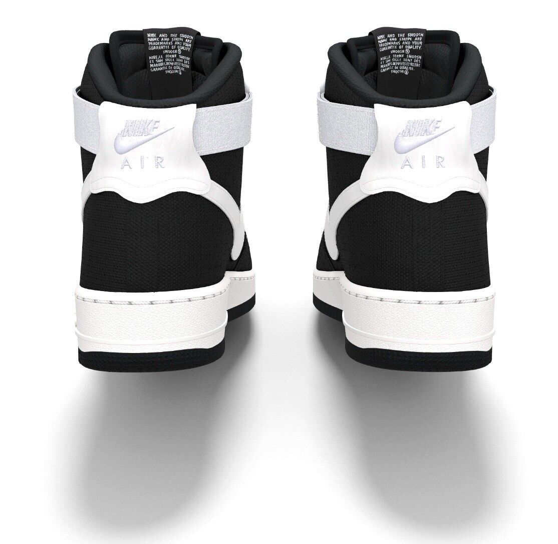 $250 NIB NEW Mens Nike Air Force 1 Black & White Canvas Custom Vandal BB Shoes