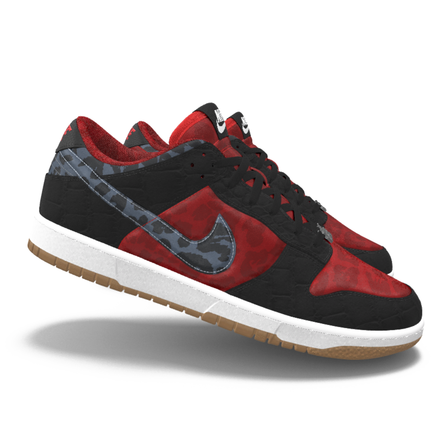 $215 NIB NEW Mens NIKE Dunk Low Unlocked Cheetah & Croc Custom Suede Shoes