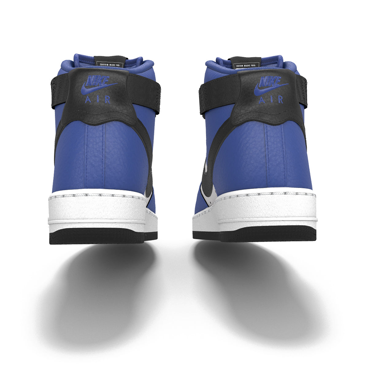 $250 NIB NEW Mens Nike Air Force 1 High Royal Blue Black & White Custom BB Shoes