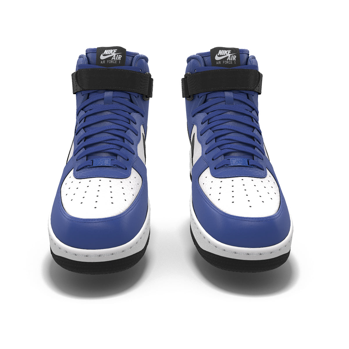 $250 NIB NEW Mens Nike Air Force 1 High Royal Blue Black & White Custom BB Shoes