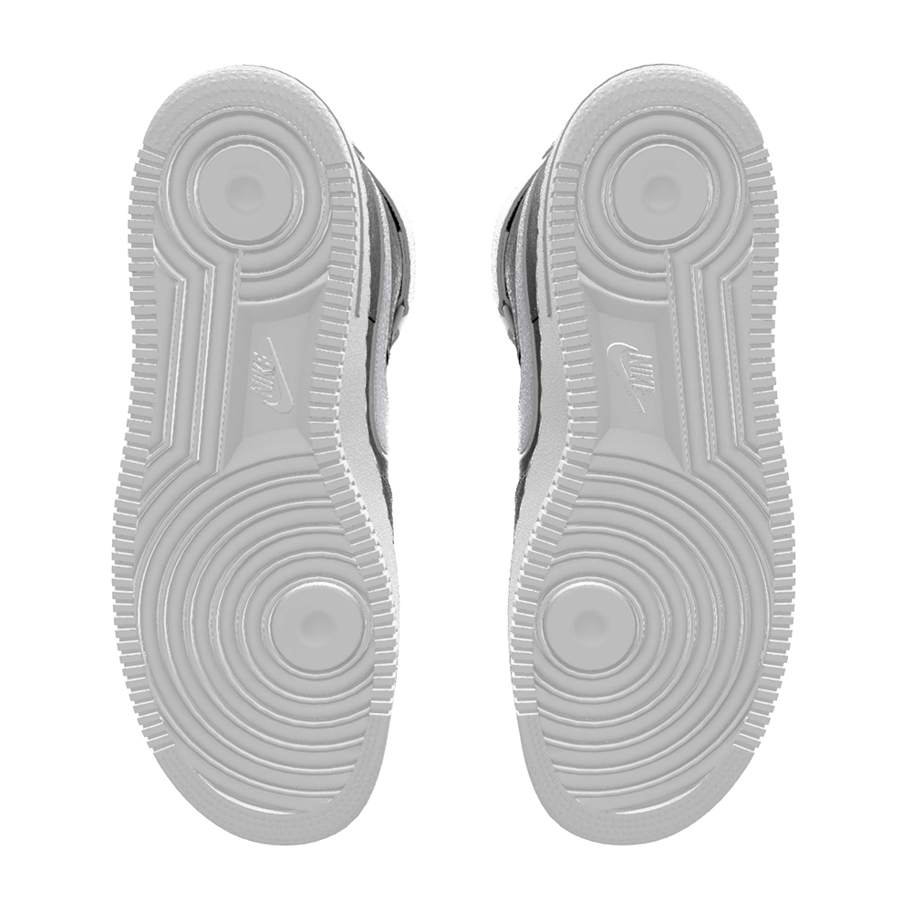 $250 NEW Mens Nike Air Force 1 High Vandal Metallic Silver & Black Custom Leather Shoes