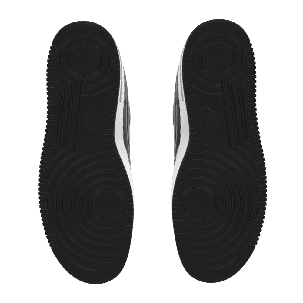 $195 NIB NEW Mens Nike Air Force 1 Low Black White Custom Athletic Shoes