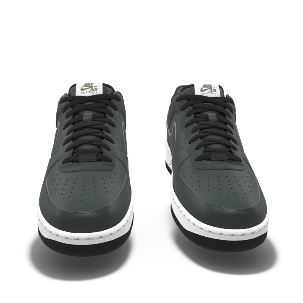 $195 NIB NEW Mens Nike Air Force 1 Low Pro Green Custom Leather Athletic Shoes