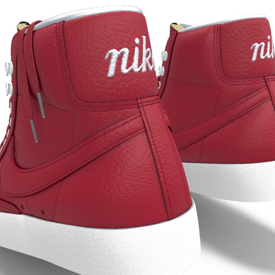 195 NIB NEW Mens NIKE Blazer Mid 77 Custom Varsity Red Premium Leathe BZ Sports