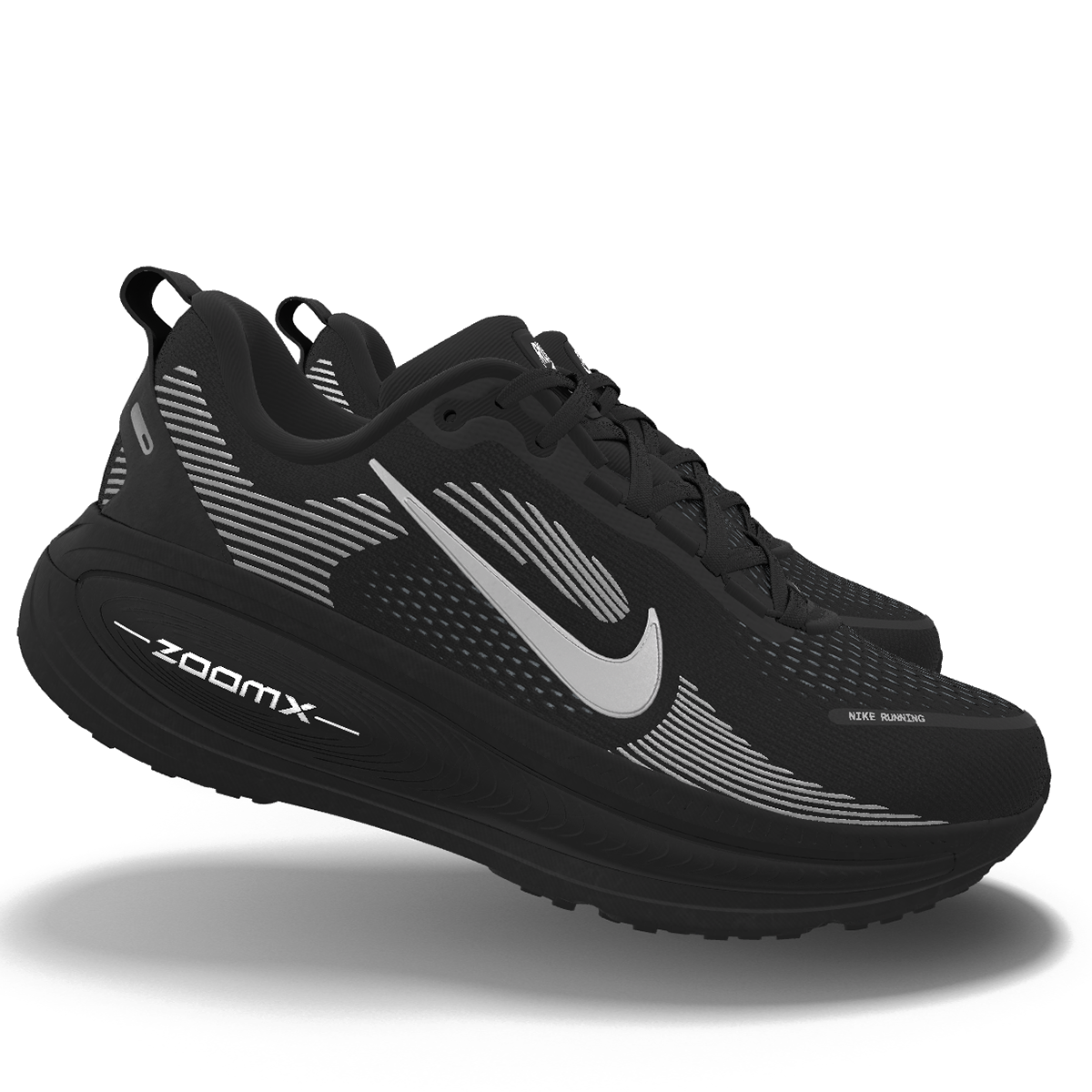 $225 NEW Mens NIKE Air Vomero 18 ZoomX Custom Black Athletic Running Shoes