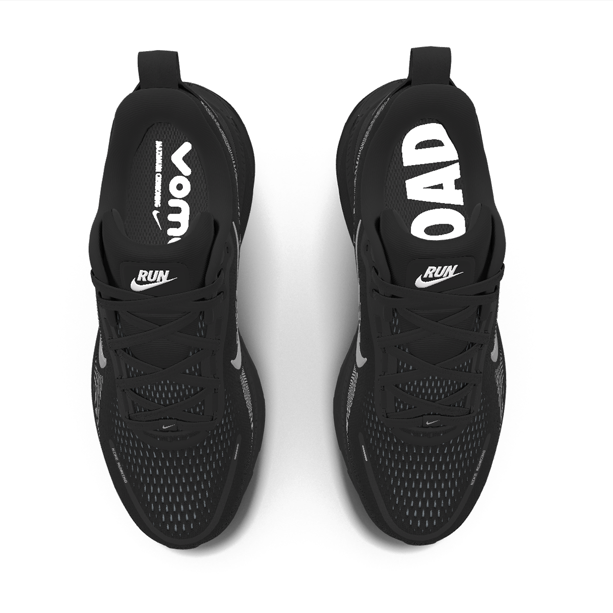 $225 NEW Mens NIKE Air Vomero 18 ZoomX Custom Black Athletic Running Shoes