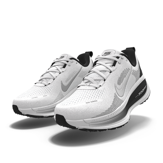 $225 NEW Mens NIKE Air Vomero 18 ZoomX Custom White Metallic Athletic Running Shoes