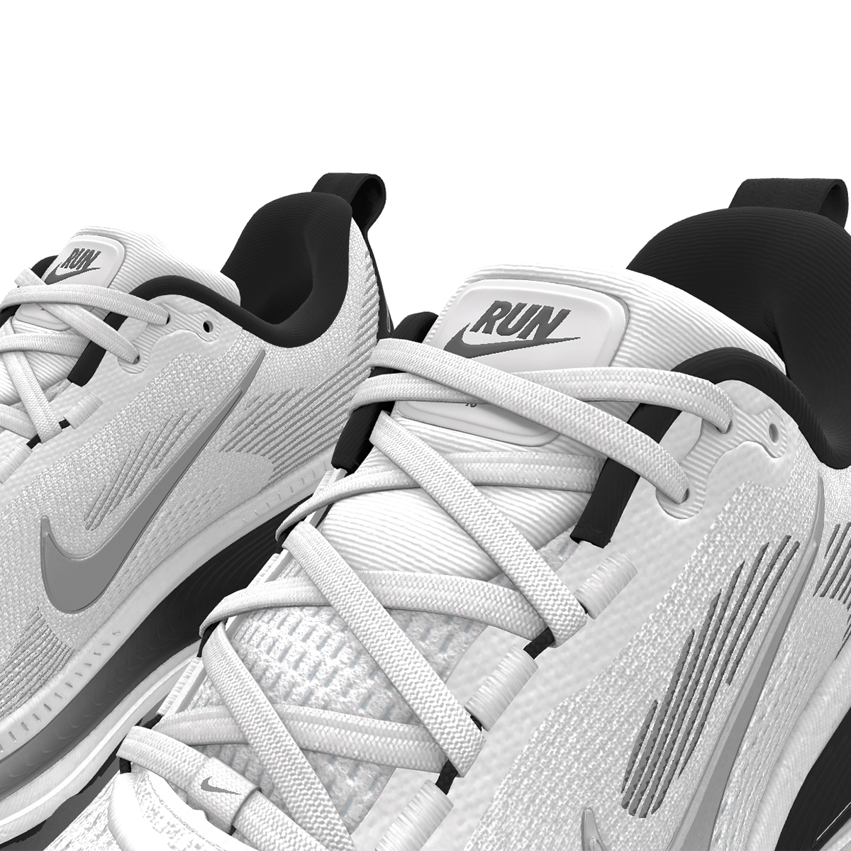 $225 NEW Mens NIKE Air Vomero 18 ZoomX Custom White Metallic Athletic Running Shoes