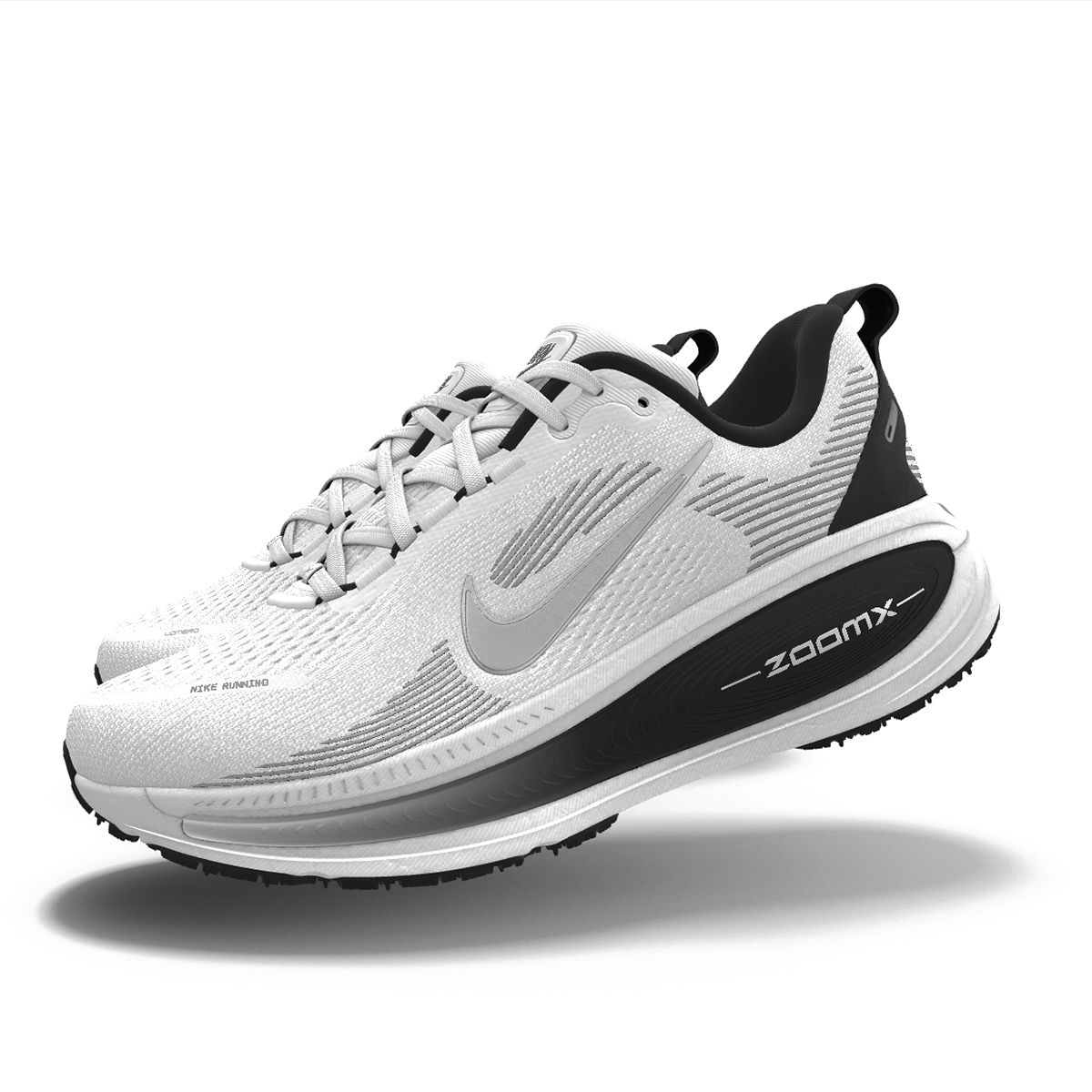 $225 NEW Mens NIKE Air Vomero 18 ZoomX Custom White Metallic Athletic Running Shoes