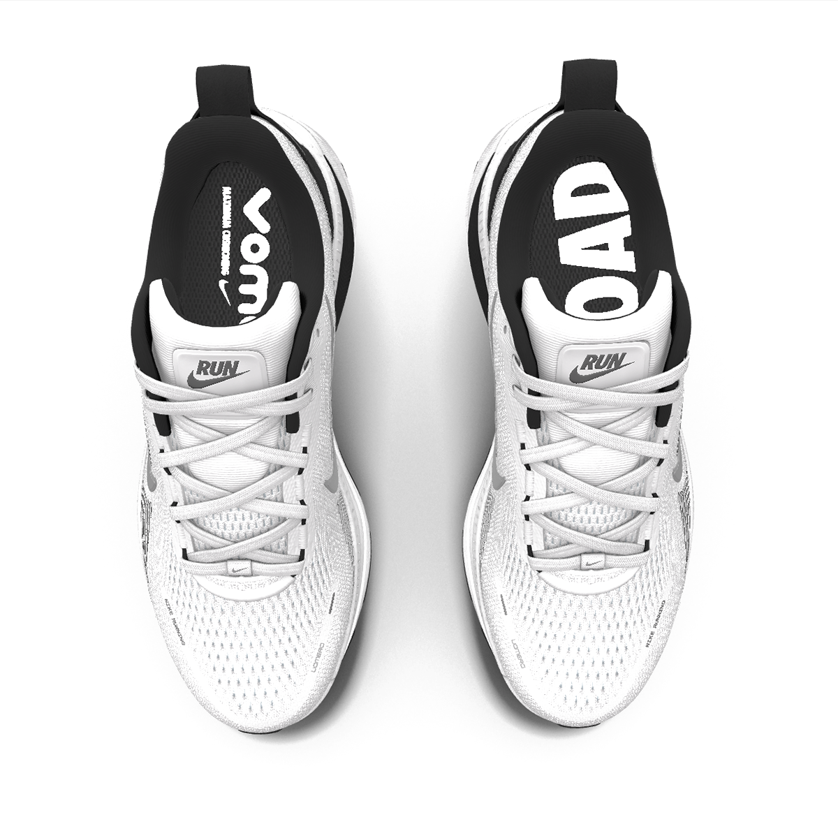 $225 NEW Mens NIKE Air Vomero 18 ZoomX Custom White Metallic Athletic Running Shoes