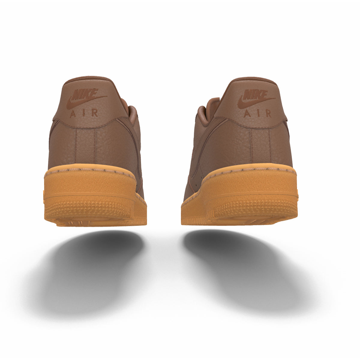 $195 NIB NEW Mens Nike Air Force 1 Low Lt British Tan Custom Leather Athletic Shoes
