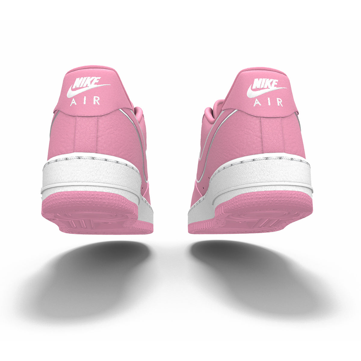 $195 NIB NEW Mens Nike Air Force 1 Low Pink Grapefruit Custom Leather Athletic Shoes