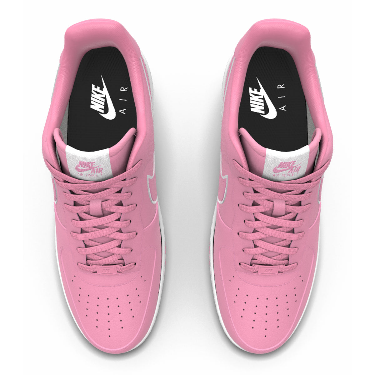 $195 NIB NEW Mens Nike Air Force 1 Low Pink Grapefruit Custom Leather Athletic Shoes