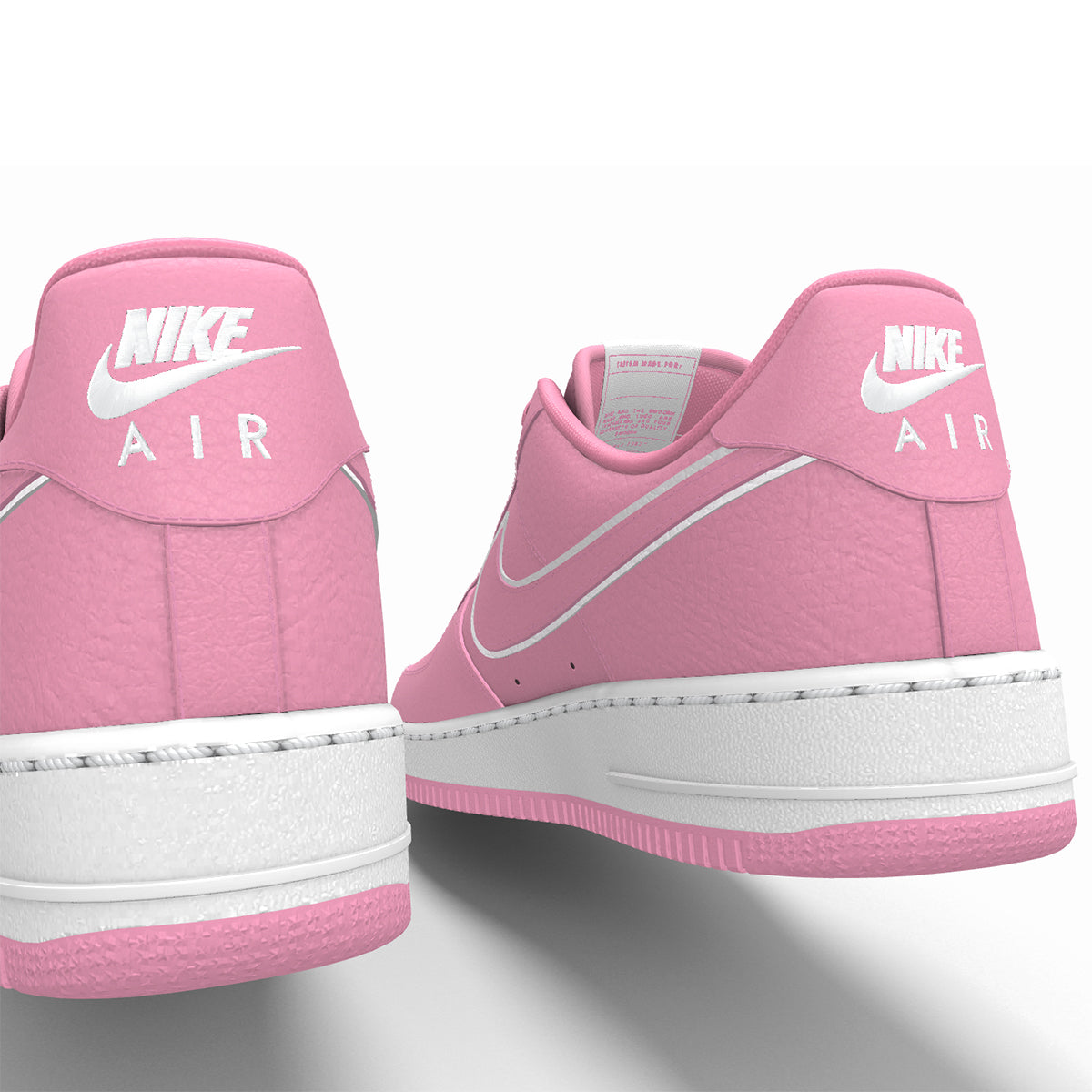 $195 NIB NEW Mens Nike Air Force 1 Low Pink Grapefruit Custom Leather Athletic Shoes