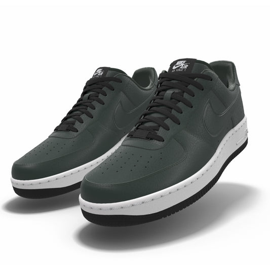 $195 NIB NEW Mens Nike Air Force 1 Low Pro Green Custom Leather Athletic Shoes