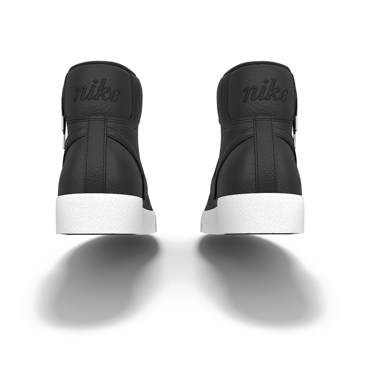 $195 NIB NEW Mens NIKE Blazer Mid 77 Custom Black & White Premium Leather Shoes